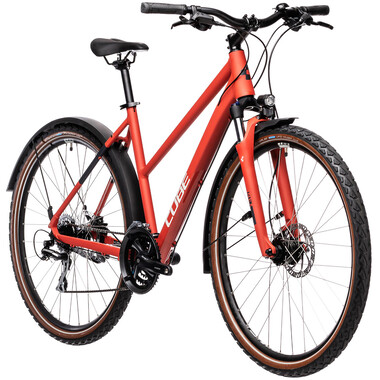 Bicicleta todocamino CUBE NATURE ALLROAD TRAPEZ Mujer Rojo 2021 0